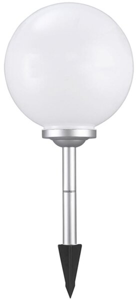 Lampada solare a forma di sfera Ola, 30 cm, con picchetto da terra in plastica, grado di protezione IP44