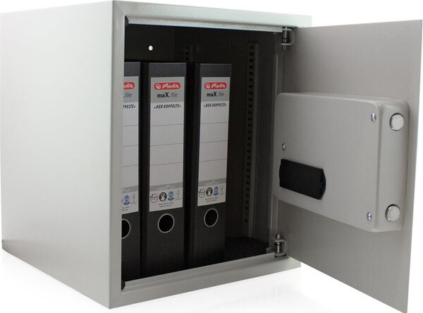 Bituxx Cassaforte elettronica Cassaforte a muro Cassaforte a muro Cassaforte per mobili Cassaforte in acciaio Cassaforte in denaro Cassaforte blindata Cassaforte per documenti Grigio chiaro MS-17336