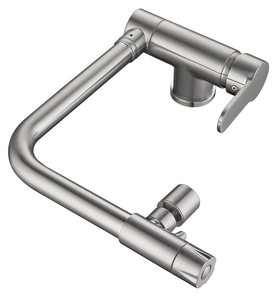 Rubinetti da cucina a tre vie, miscelatore per lavello pieghevole, rubinetto per acqua potabile in ottone, girevole a 360 gradi