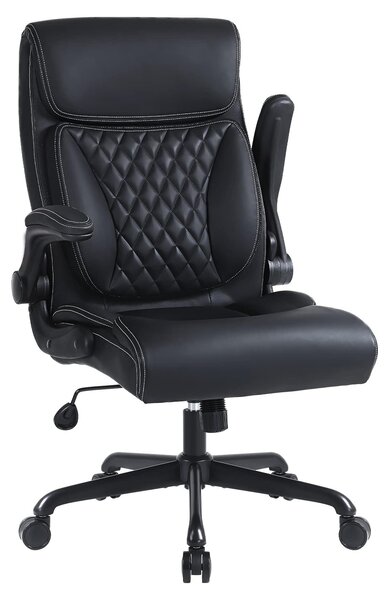 Sedia da ufficio nera in ecopelle - Sedia da gaming ergonomica