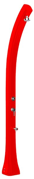 Doccia Solare da Giardino 28L Miscelatore Temporizzato e Lavapiedi Arkema Happy Beach Cherry