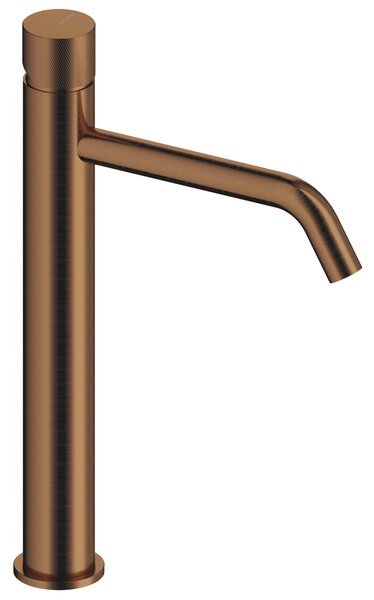 SANYCCES LOOP K ColdOpen Miscelatore monocomando per lavabo 36,3 cm, oro rosa spazzolato