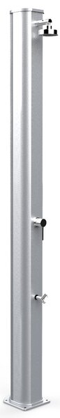 Doccia Solare da Giardino 40L Miscelatore e Lavapiedi Arkema Big Jolly Inox Paint