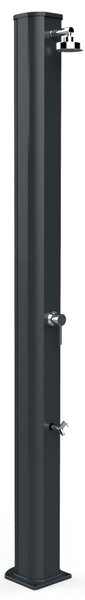 Doccia Solare da Giardino 40L Miscelatore e Lavapiedi Arkema Big Jolly Grigio Antracite