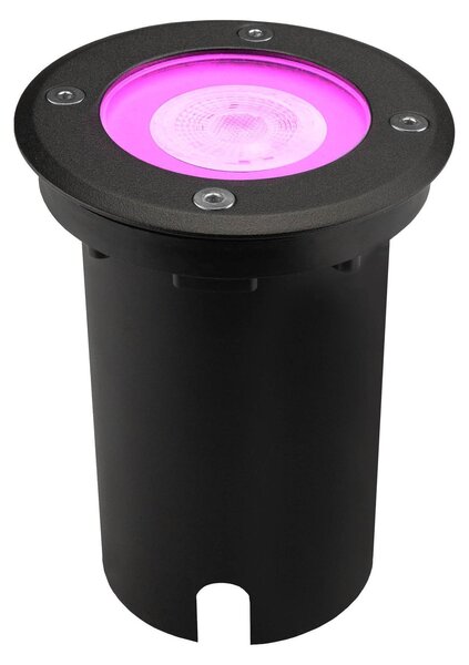 Faretti a LED da esterno, marca Ledvion, grado di protezione IP67, potenza 4,9W, attacco GU10, RGB, diametro 1 metro, design circolare, con tecnologia smart