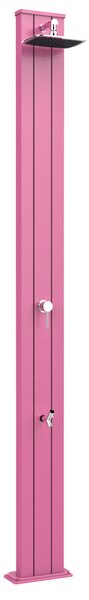 Doccia Solare da Esterno Giardino 30L Miscelatore e Lavapiedi Arkema Spring S Fuxia