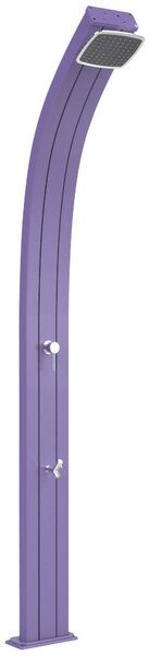 Doccia Solare da Esterno Giardino 30L Miscelatore e Lavapiedi Arkema Spring Viola