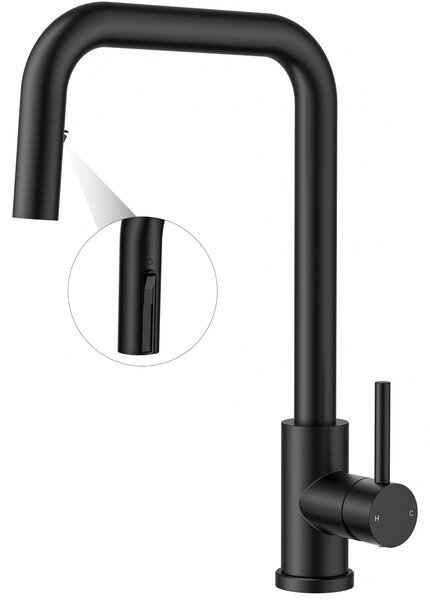 Rubinetto da cucina, rubinetto da cucina estraibile, rubinetto per lavello girevole a 360°