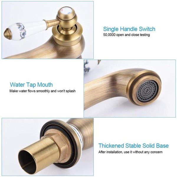 Badarmatur di alta qualità, miscelatore monocomando, realizzata in ottone resistente, ideale per lavabi, facile da installare e a basso consumo di acqua