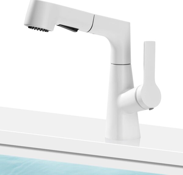 Rubinetto da cucina, girevole a 360°, con estensione