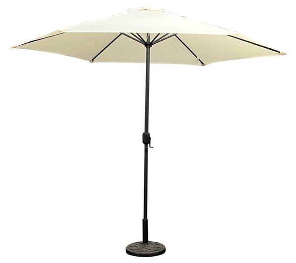 Ombrellone da Giardino Ø3x2,4 m Palo Ø38 mm in Acciaio Copertura Ecrù
