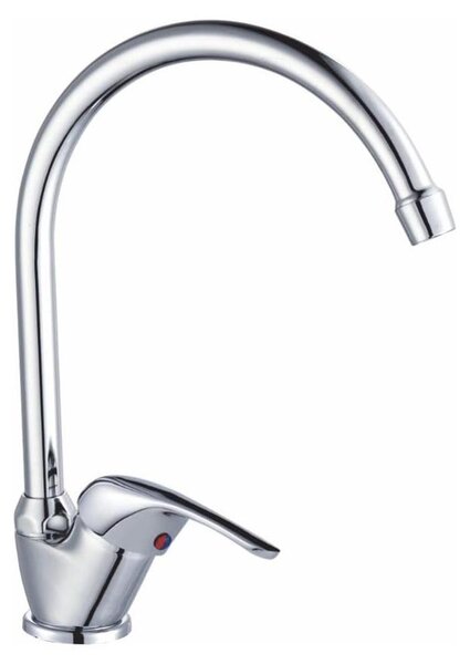 Miscelatore monocomando per lavello da cucina - Design cromato, attacco Ø35, aeratore anticalcare