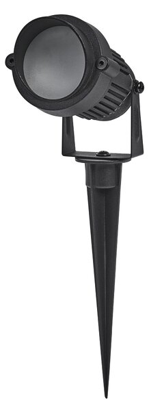 LEDVANCE ENDURA HYBRID SPOT SPIKE luce per esterni, luce ibrida, 1W, 60lm, colore della luce bianco caldo, temperatura di colore 3.000K, nero, alluminio, classe di protezione IP44 e IP67, funzionamento solare e a rete