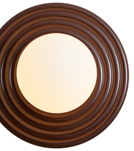 Lampada da parete retrò marrone con sfera opale rotonda 20 cm IP44 - Lila