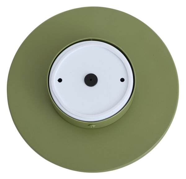 Lampada da parete retrò verde con sfera opale rotonda 20cm IP44 - Lila