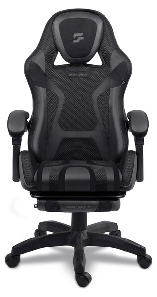 Sedia da gaming ergonomica con poggiapiedi - Sedia da scrivania regolabile, altezza seduta 42-52 cm - Design moderno