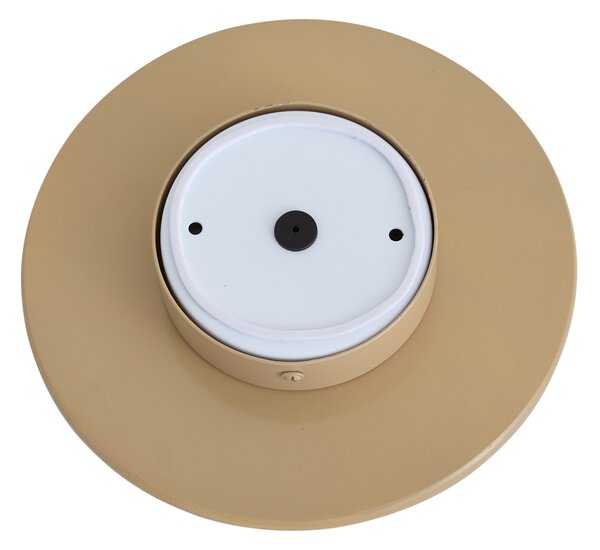 Lampada da parete retrò tortora con sfera opale rotonda 20cm IP44 - Lila