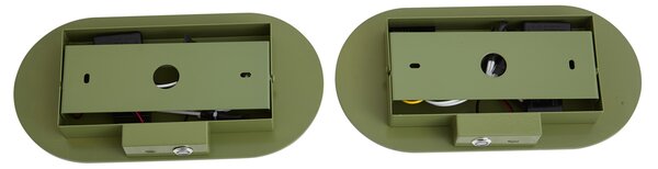 Set di 2 Applique verdi con LED dimmerabile a 3 fasi e USB-C - Lila