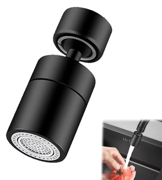 Rubinetto da cucina, con bocchetta girevole a 360° e prolunga per il rubinetto