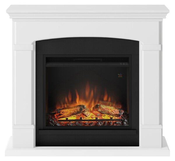 TAGU Helmi Camino elettrico Bianco puro, 23 pollici LED Powerflame Camino decorativo e riscaldante