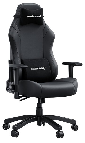 Poltrona da gaming di grandi dimensioni per adulti - Sedia ergonomica regolabile per videogiochi - Nera