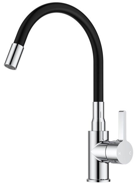 Rubinetto da cucina flessibile, girevole a 360°, con arco alto e miscelatore monocomando