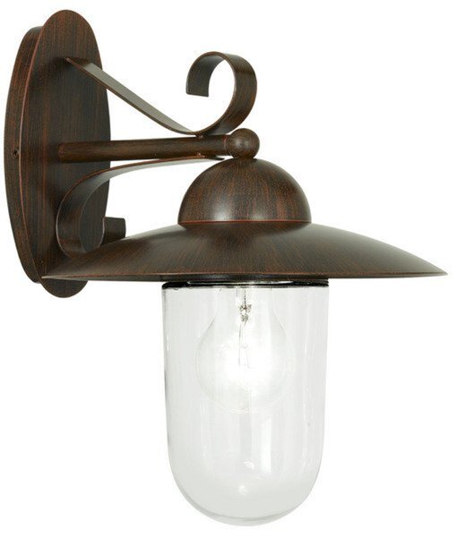 Applique da esterno a 1 luce 'MILTON' in marrone antico di Eglo