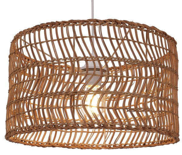 Lampada da soffitto / lampada a sospensione, realizzata a mano a Bali con materiali naturali, rattan - modello Rosalia, marrone, bambù, 23*39*39 cm, lampade a sospensione in materiali naturali