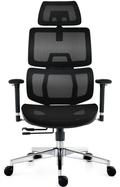 Sedia da ufficio ergonomica, colore nero opaco - Braccioli 3D regolabili - Capacità di carico: 150 kg