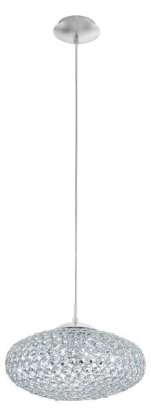 Eglo 95286 Lampada a sospensione in cristallo Clemente Ø 35cm cromo chiaro