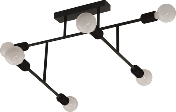 Lampada da soffitto Belsiana 6 luci nera Eglo 98034