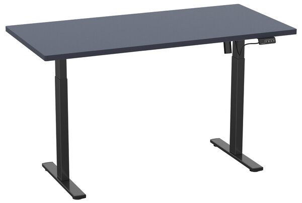 Scrivania LonaE con funzione alza/abbassa elettrica 160x80x71-120cm antracite, nero