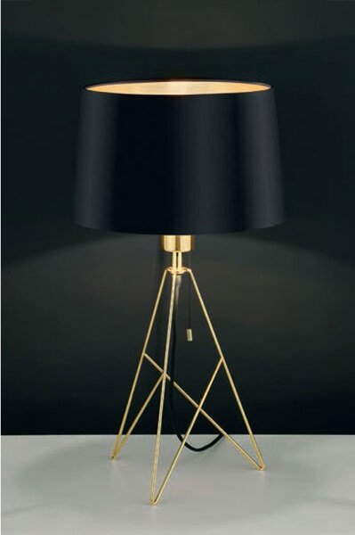 Lampada da tavolo alla moda Camporale 56cm nero, oro