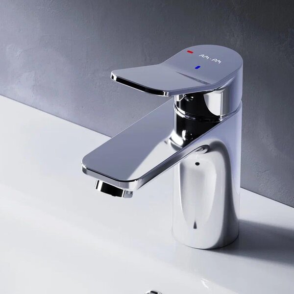 AM.PM Rubinetto da bagno Miscelatore cromato per lavabo Rubinetto da bagno Cold Start Rubinetto miscelatore Miscelatore per lavabo Miscelatore monocomando Bagno