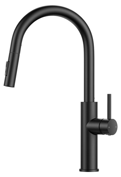 Rubinetto da cucina con soffione estraibile, design ad arco alto e rotazione a 360°