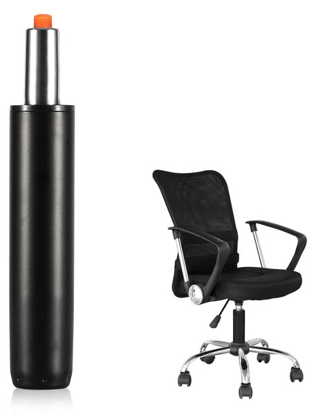 Ammortizzatore a gas per sedie da ufficio, capacità di carico 450 kg, altezza regolabile da 245 a 400 mm, colore nero