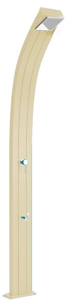 Doccia Solare da Esterno Giardino 30L Miscelatore e Lavapiedi Arkema Spring Champagne Bronze