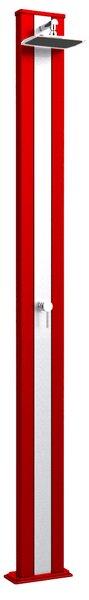 Doccia Solare da Esterno Giardino 30L Miscelatore Arkema Spring S Fascia Inox Cherry