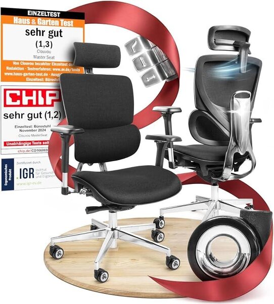 Sedia da ufficio MasterSeat, ergonomica []. Sedia da scrivania completamente regolabile. Sedia da ufficio e sedia da gaming. Sedia per computer, sedia ergonomica per l'ufficio domestico. Sedia girevole, portata massima 150 kg