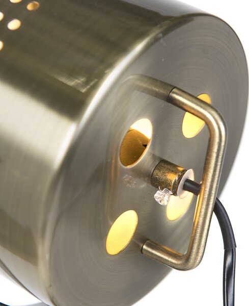 Lampada da terra intelligente a treppiede in legno con faretto da studio incl. Wifi B35 - Braha