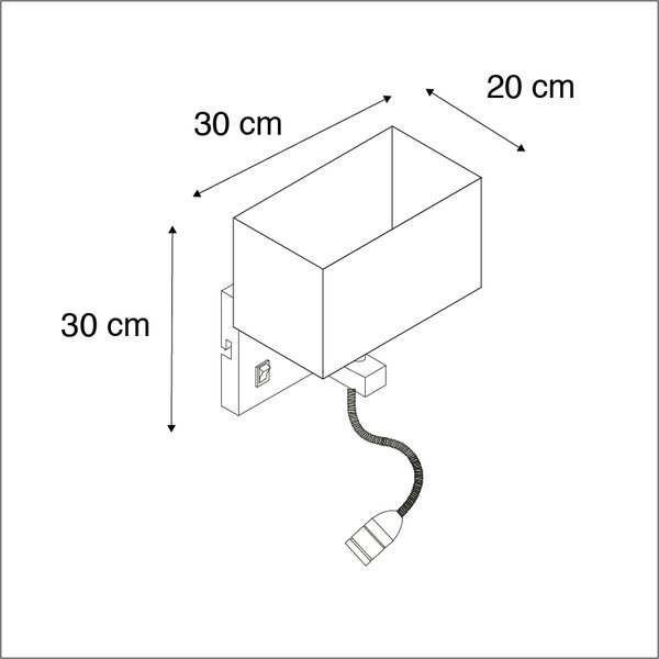 Set di 2 applique in acciaio con paralume
