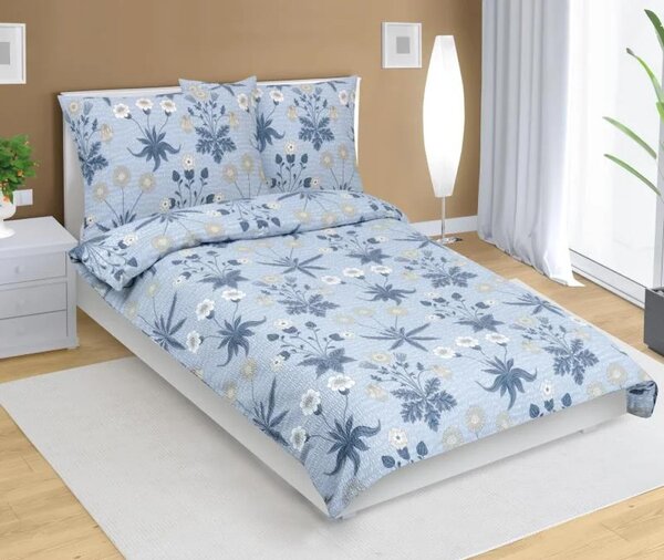 Lenzuola in crêpe - 140x220 cm. 70x90 - blu