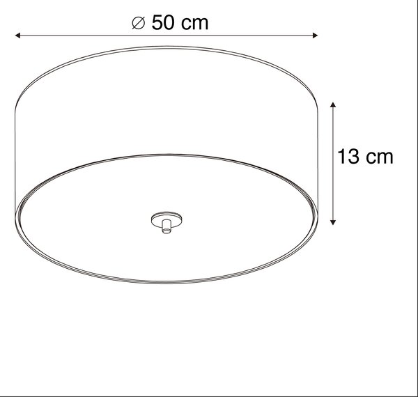 Lampada da soffitto rustica beige 50 cm - Drum