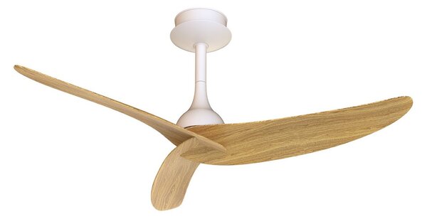 Ventilatore da soffitto Ipanema bianco/legno DC silenzioso IP44 - Mantra Mantra Iluminación, Ipanema, Bianco, Soggiorno, Metallo, Moderno