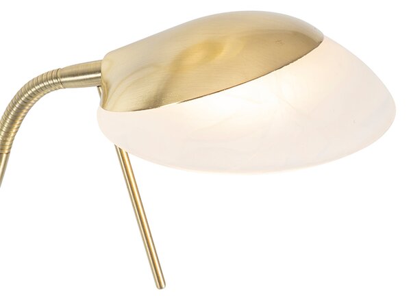 Lampada da terra ottone con LED e dimmer con lampada da lettura - Empoli