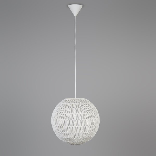 Lampada a sospensione retrò bianca 40 cm - Lina Ball 40