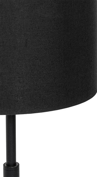 Lampada da tavolo moderna con paralume in tessuto nero e oro - VT 1