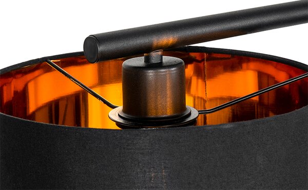 Lampada a sospensione moderna nera con oro 125 cm 3 luci - VT 3