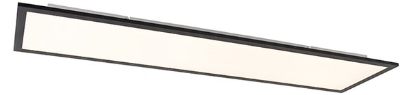 Plafoniera moderna nera 120 cm incl LED dimmerabile da caldo a freddo - Liv