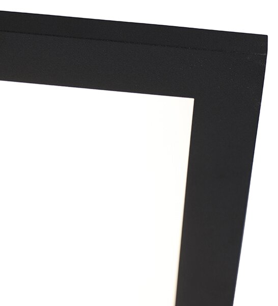 Plafoniera nera da 80 cm incl. LED con telecomando - Live
